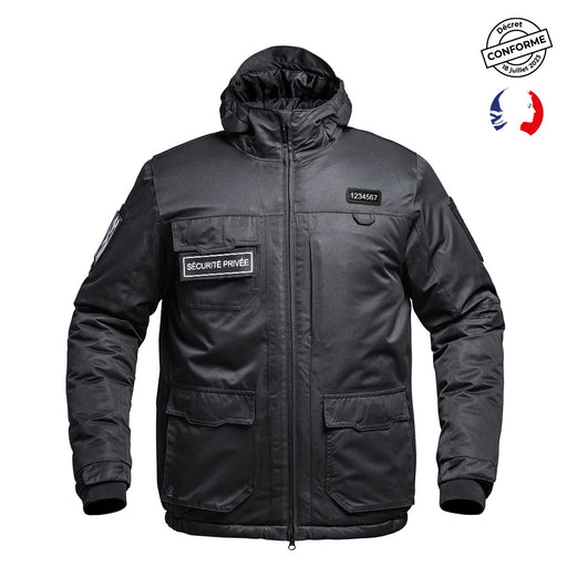 Blouson Hardshell SÉCU-ONE WF 150 flap Sécurité Privée Noir - Ref 01.203060