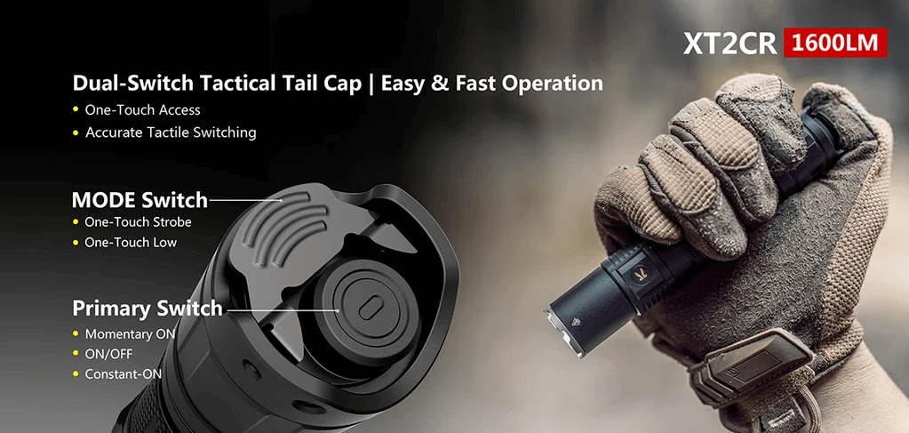 photo explicative de la lampe Lampe Tactique Militaire