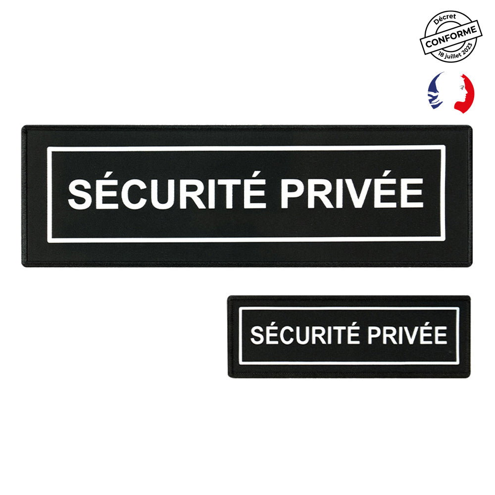 Lot dossard + Bande poitrine SÉCU-ONE Sécurité Privée noir