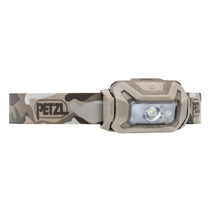 Lampe frontale rechargeable Aria 1R camo - éclairage blanc, rouge, vert et bleu - 375 lumens