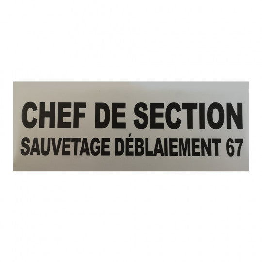 Lot De 1 Dossard + 1 Bande Poitrine Gris Chef De Section