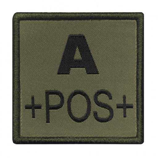 Patch Groupe Sanguin A+ Brodé Vert Olive