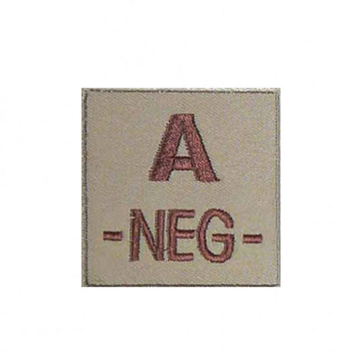 Patch Groupe Sanguin Brodé A- tan