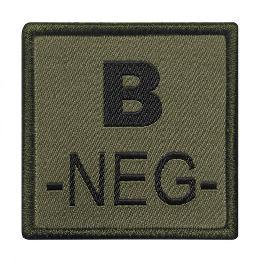 Patch Groupe Sanguin Vert Olive B- Brodé