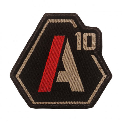 Patch SIGNATURE brodé tan/rouge