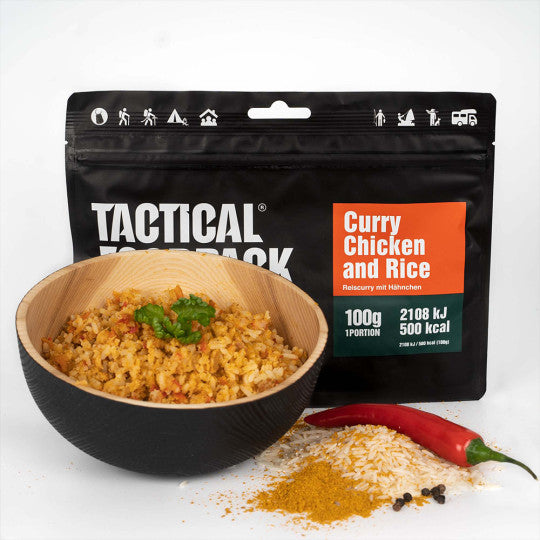 Ration De Survie Poulet Au Curry Et Riz à l'intérieur